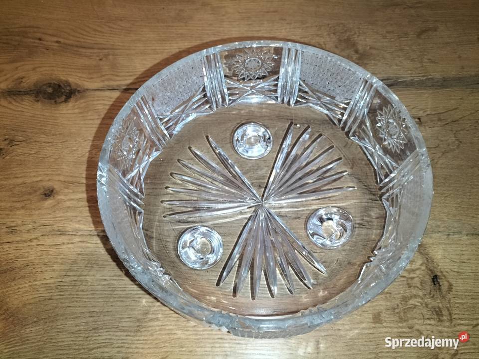 PIĘKNY ORGINAŁ ZABYTKOWA MISA Bohemia Crystal