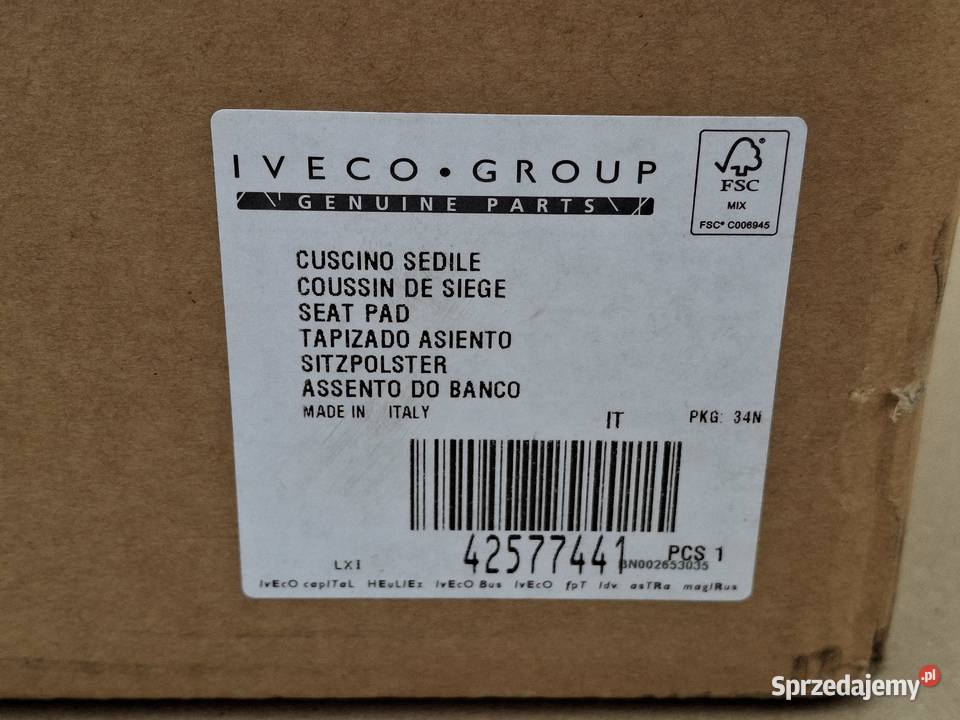 IVECO DAILY 14 SIEDZISKO KANAPY FOTELA PASAŻERA