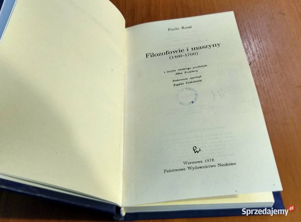 Filozofowie i maszyny 14001700 Paolo Rossi tł Podręczniki Gdańsk
