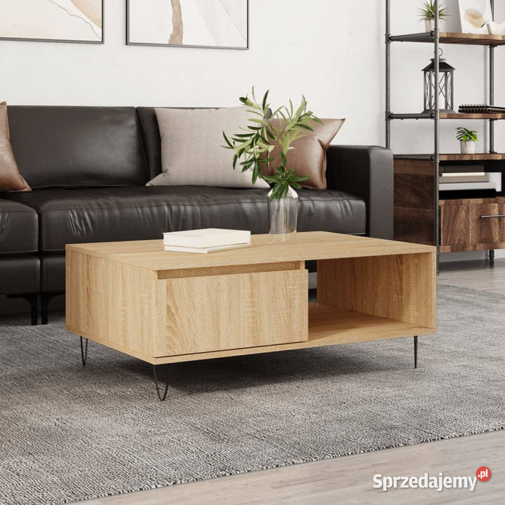 Stolik kawowy dąb sonoma 90x60x35 materiał Warszawa sprzedam