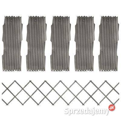 vidaXL Płotki kratkowe 5 szare drewno jodłowe Warszawa