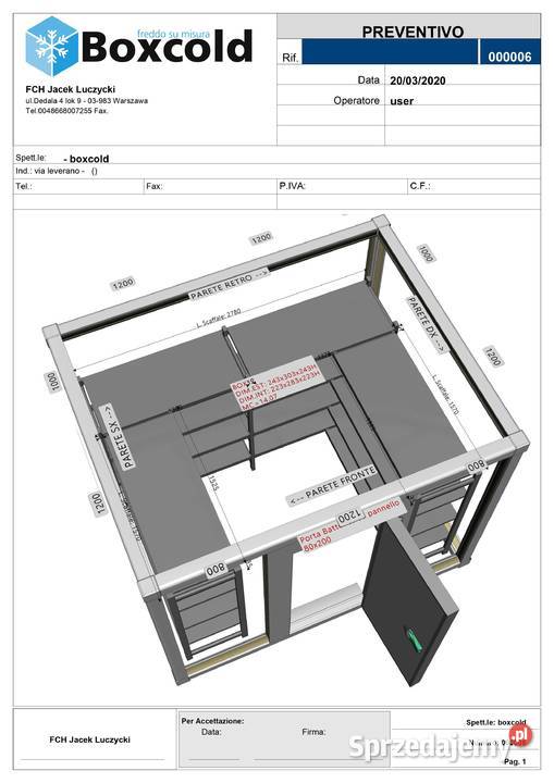 chłodnia składana Warszawa