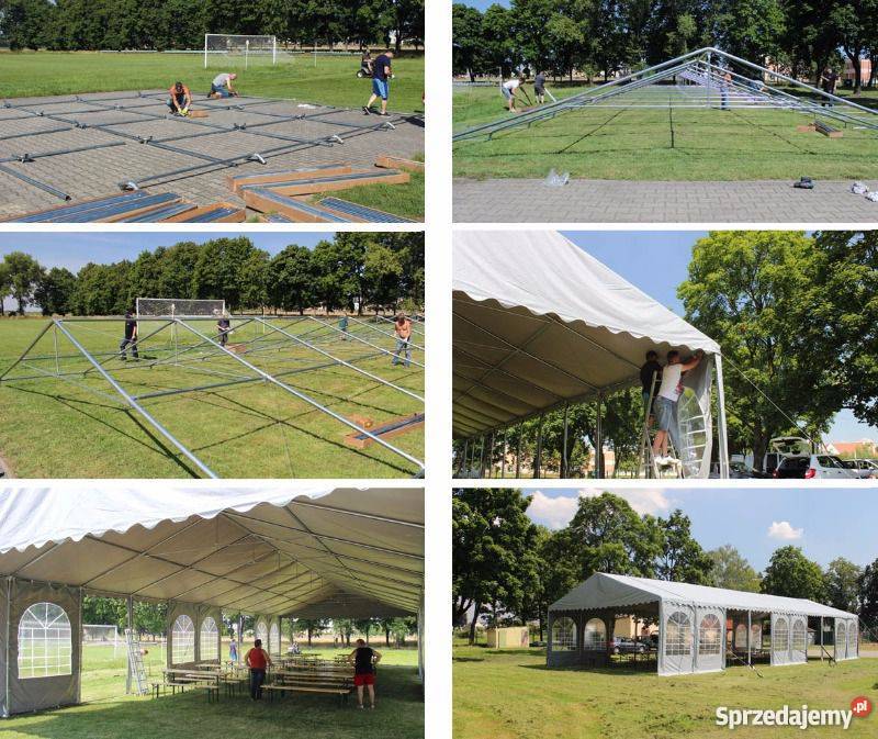 Namiot imprezowy handlowy 6x12 72m2 wzmocniony Wrocław
