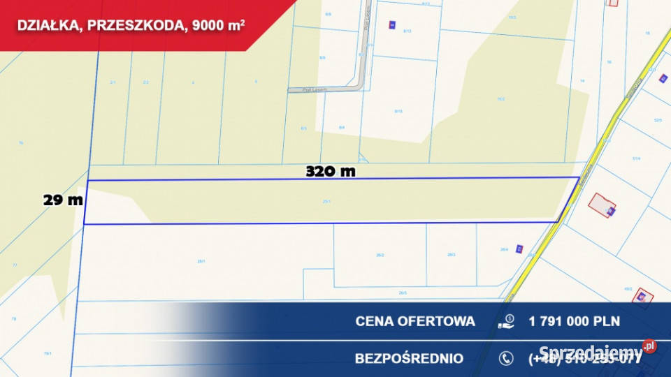 Produkcja usługi składy 9000m2 Przeszkoda gm 199zł/m2
