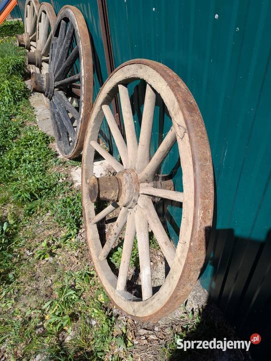 Koła drewniane szprychowe ozdobne wóz konny Krzeszowice