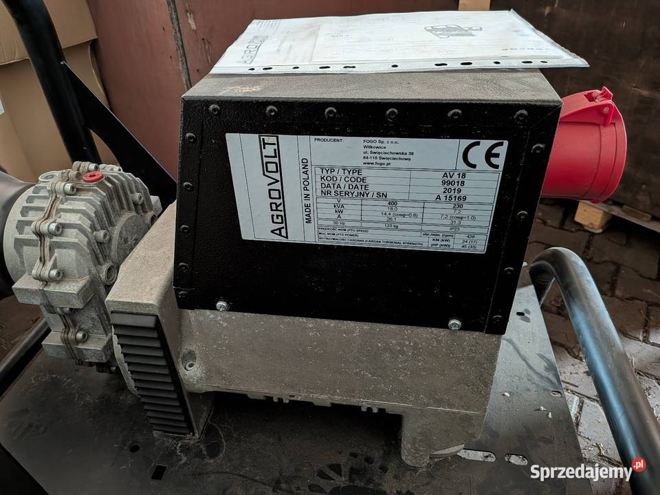 Agregat prądotwórczy AgroVolt 18kVA lubuskie Goszczanówko