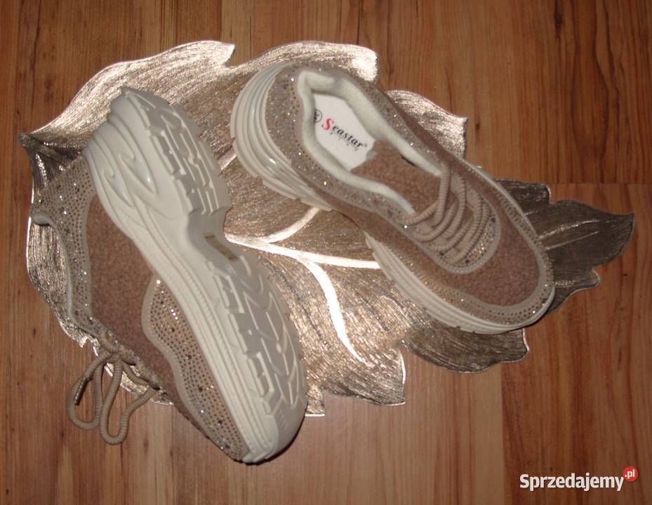 SEASTAR Sneakersy baranek cyrkonie r 3824