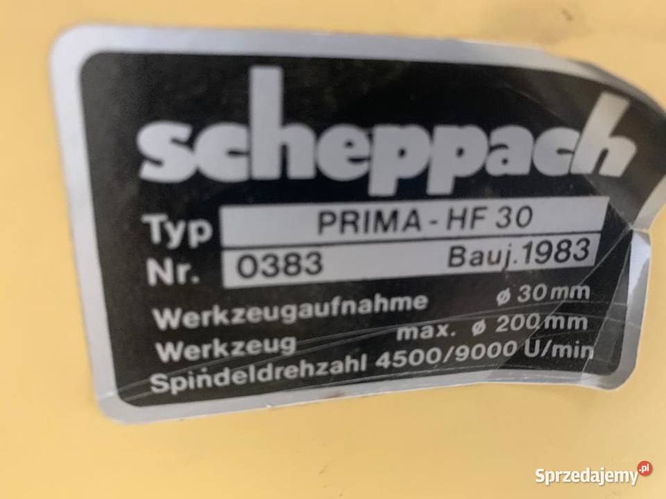 Frezarka dolnowrzecionowa Scheppach Biznes i Przemysł Wejherowo