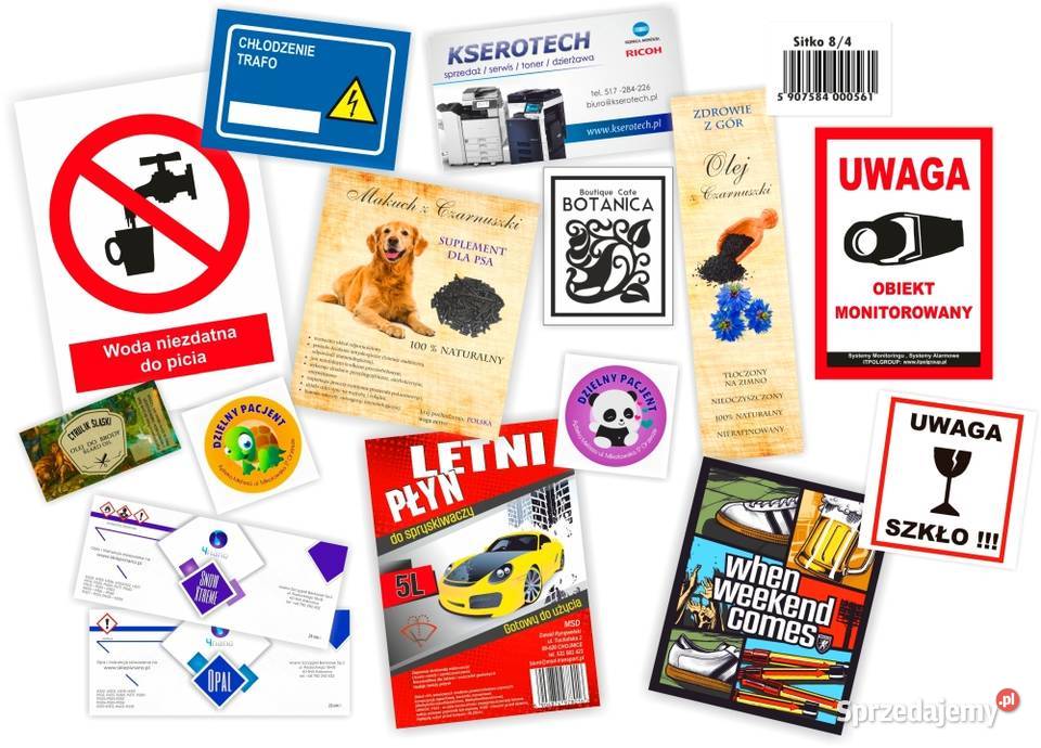 Projekt druk etykiet samoprzylepnych i naklejek Katowice reklama