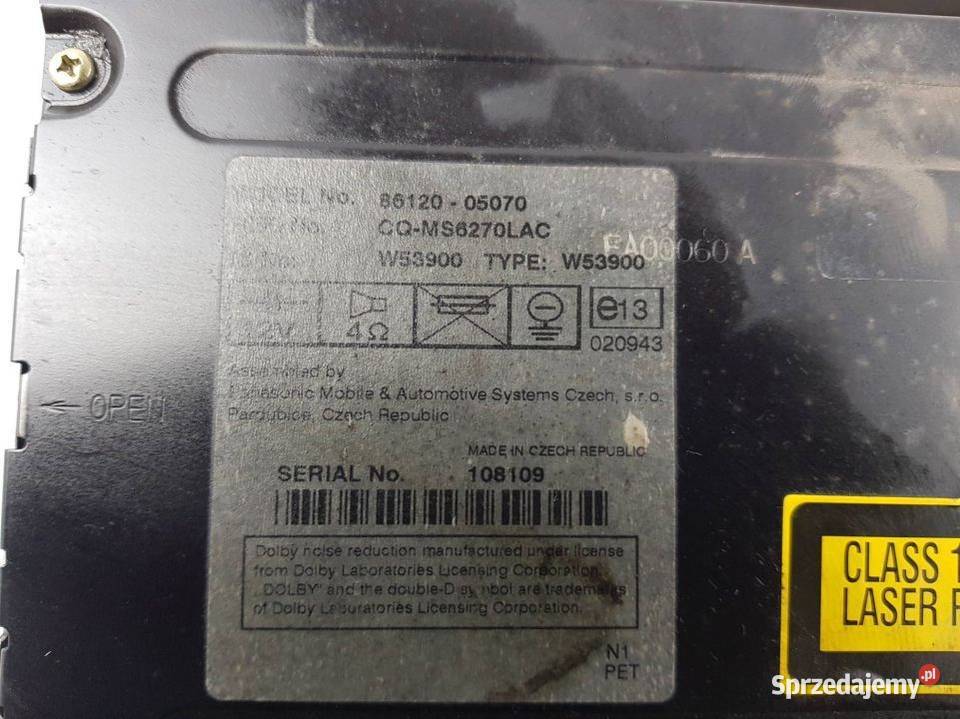 RADIO 8612005070 AVENSIS T25 Lipno sprzedam