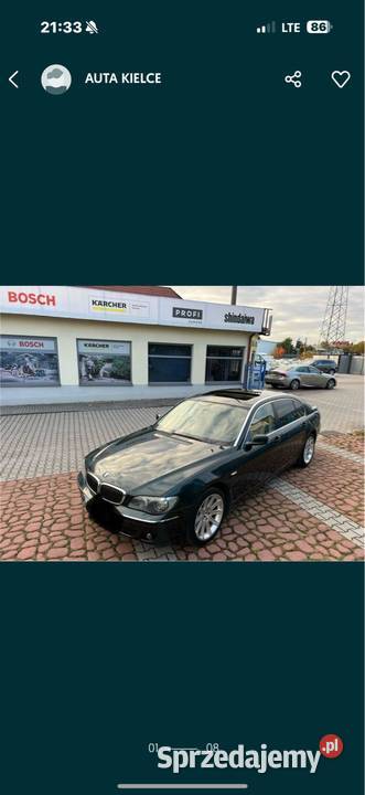 Bmw E65 Lift 730 Li Anglik Zarejestrowany w radio Kielce