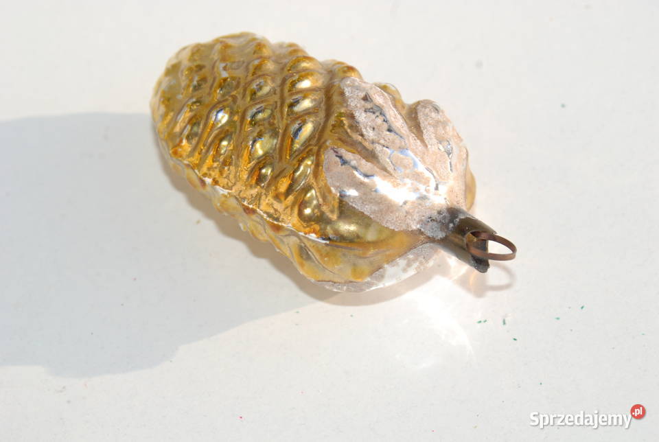 Stara ozdoba choinkowa bombka bańka szyszka śląskie Cieszyn