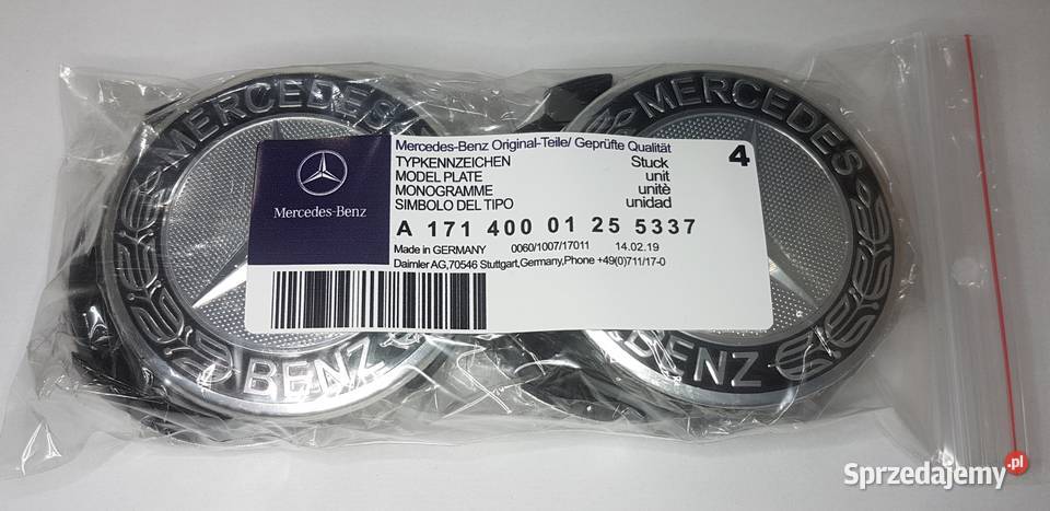 dekielki MERCEDES BENZ 75mm dekle ASO cl black łódzkie Bełchatów