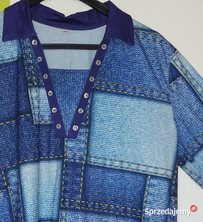 XL50 Nowa wygodna bluzka w niebieskiej tonacji Gliwice