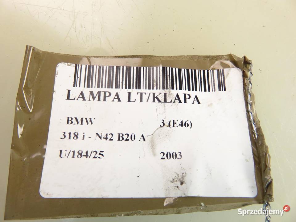 LAMPA LEWA TYLNA KLAPA BMW 3 E46 6907945 6907937 osobowe Lampy tylne