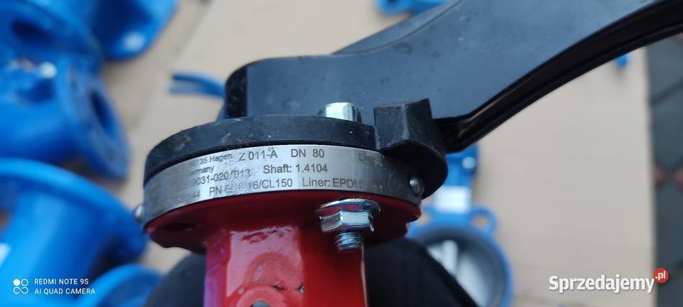 Przepustnica zwrotna zawór motylkowy PN 16 Nowy Tomyśl