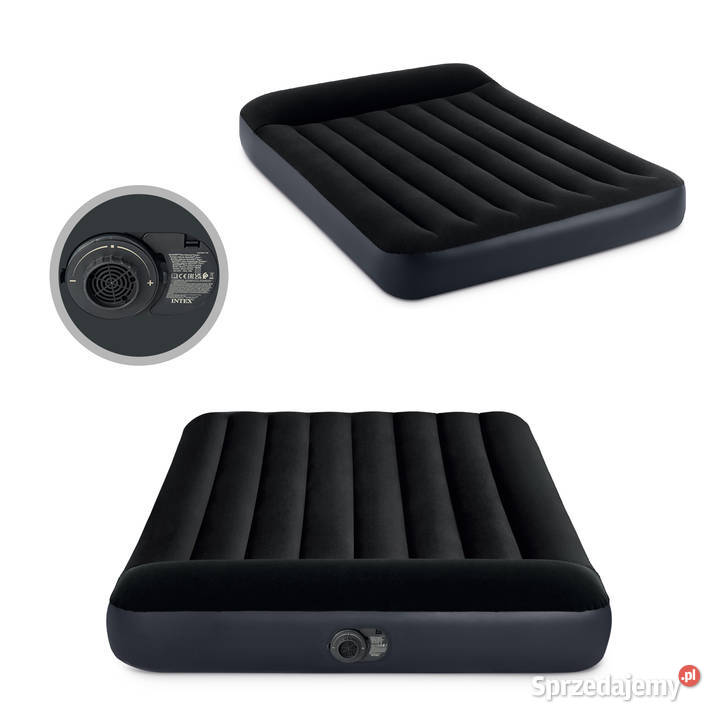Materac dmuchany 191x137 dwuosobowy z pompką Materace