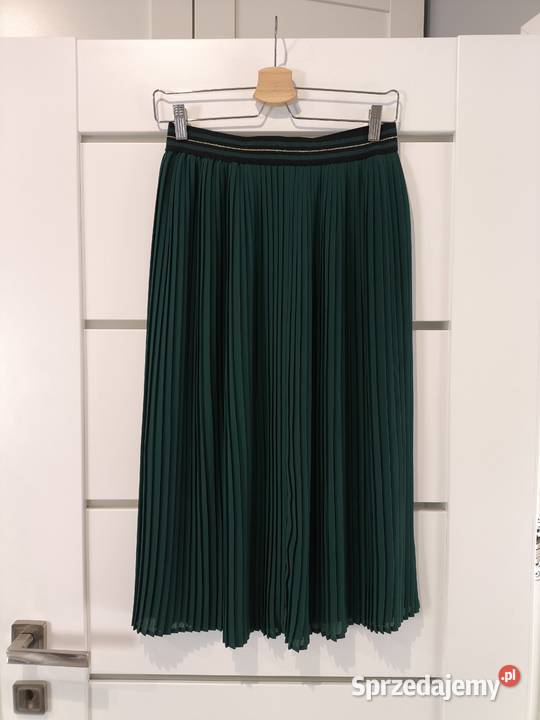 Spódnica damska świąteczna plisowana butelkowa Plisowana  Poznań