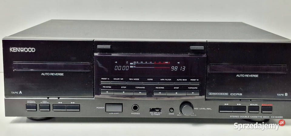 Kenwood magnetofon dwukasetowy KX W 4080 KXW4080 Magnetofony wielkopolskie Międzychód