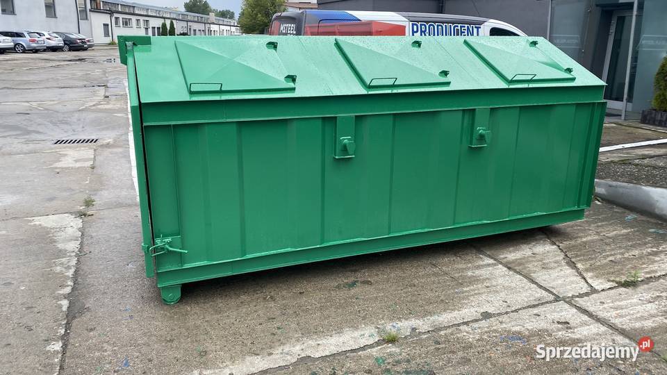 Kontener KP7 KRYTY 6 włazówODPADY pojemnik