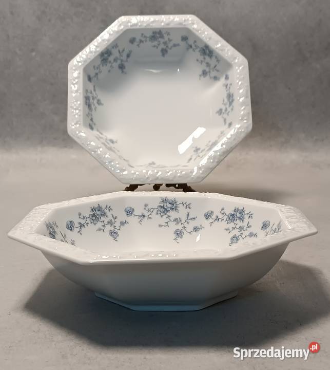 ROSENTHAL MARIA Continental Blue SERWIS OBIADOWY Porcelana i szkło Zakopane