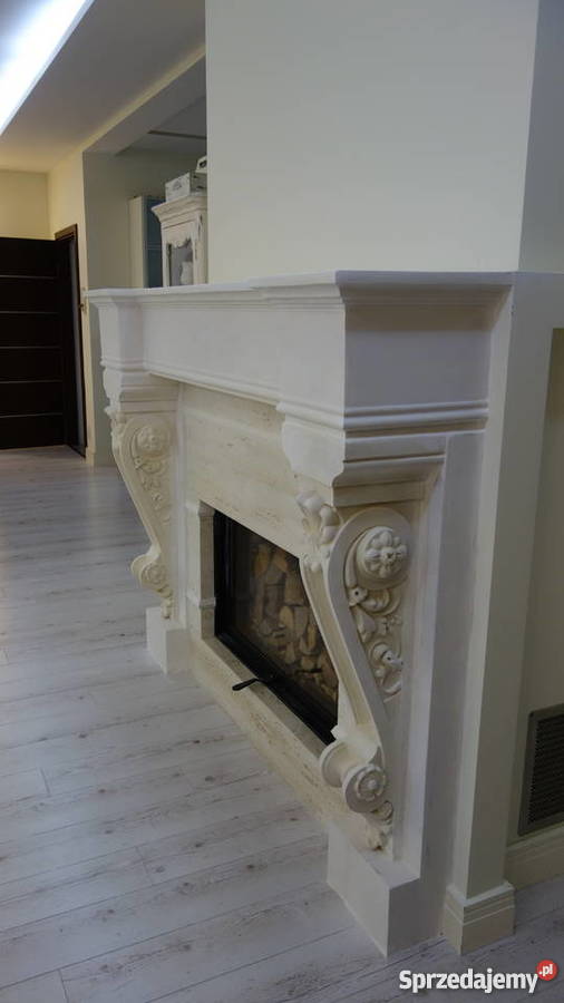 DUŻY Portal kominkowy GIPSOWY HERKUS