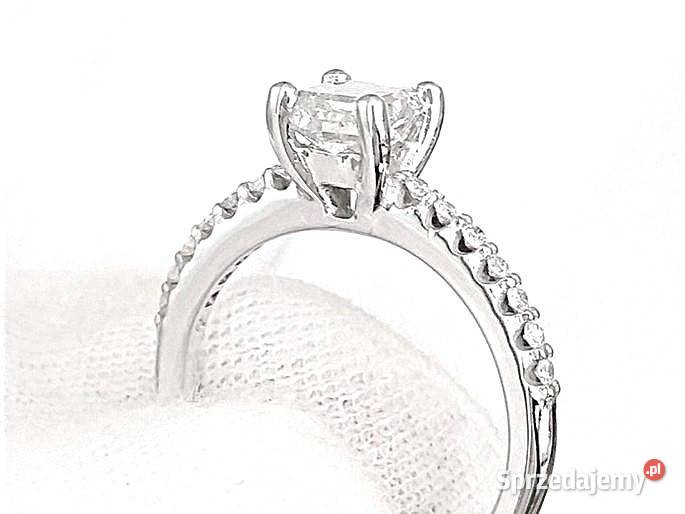 Pierścionek z diamentami 116 ct białe złoto pr mazowieckie Pruszków