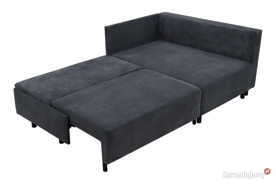 Narożnik sztruksowy szary prawy 141cm mazowieckie