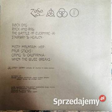 Led Zeppelin Led Zeppelin 4 IV EXEX Japan LP małopolskie