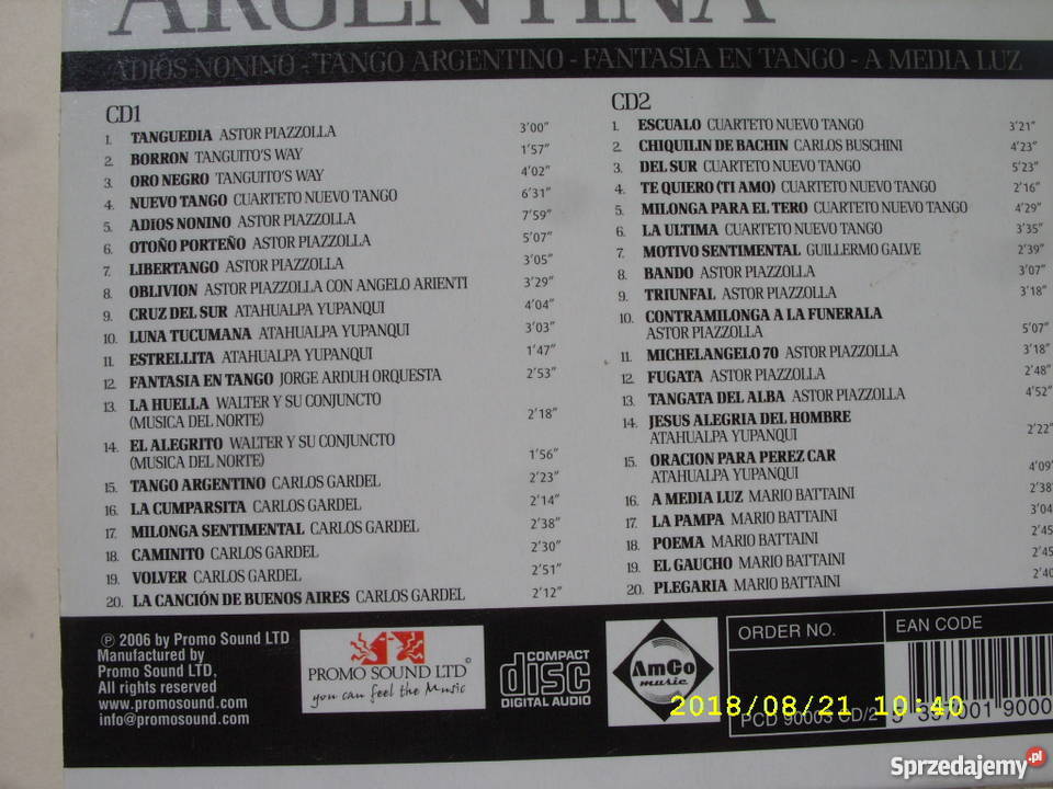 CD dance ARGENTINASOUND OF THE WORLD 2 CD Wołów sprzedam