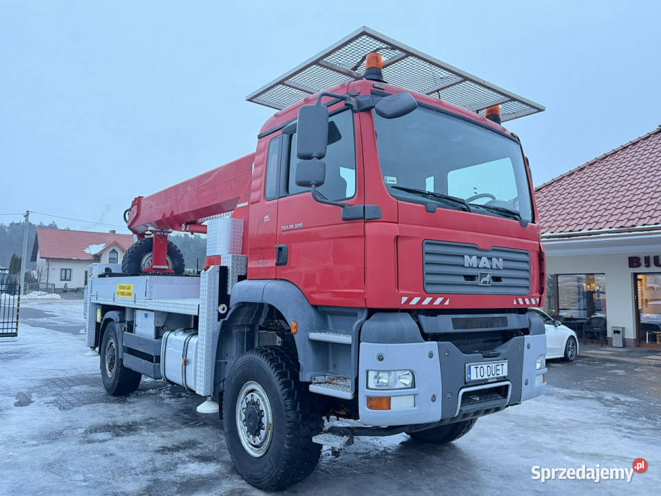MAN TGA 18320 4x4 Zwyżka WUMAG WT 350 Podnośnik 10518cm3 Widełki