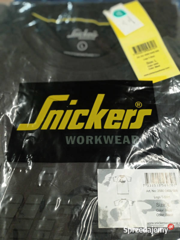 TShirt snickers logo rozmiar L czarna Maków Podhalański sprzedam