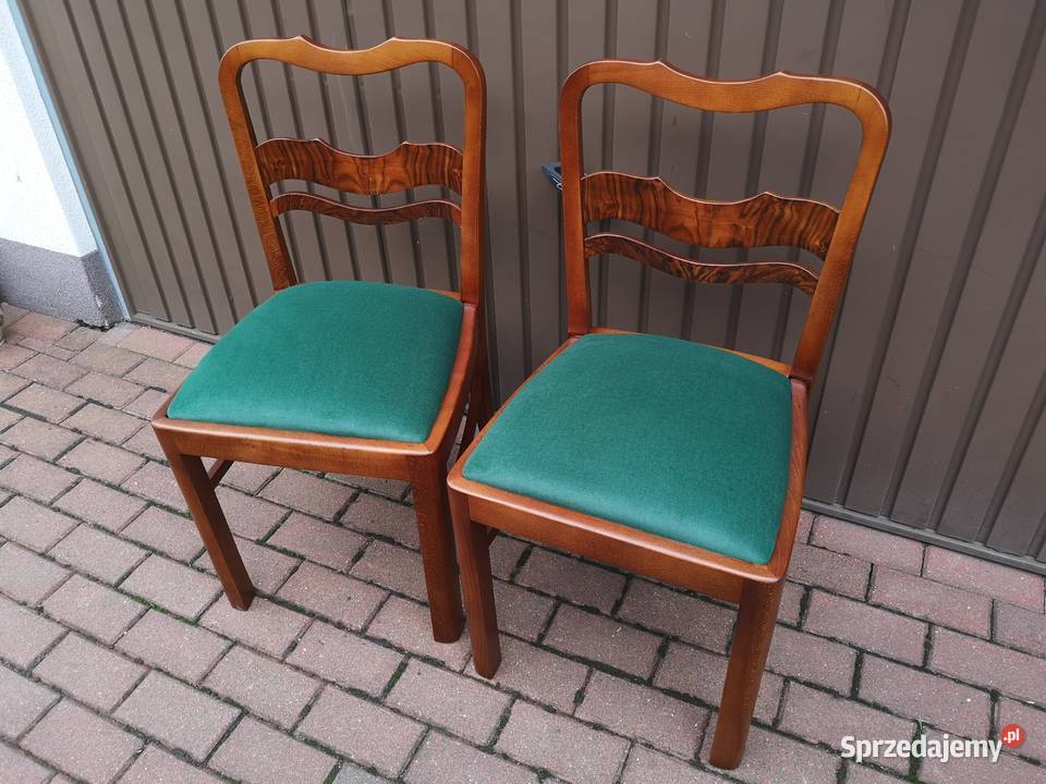 Krzesła ARTDECO Stare Antyk Komplet 2 Sztuki Meble