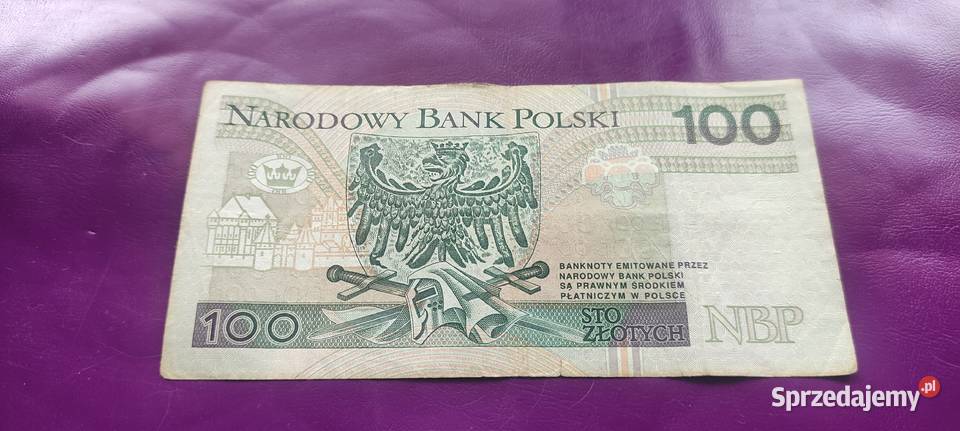 Banknot 100 1994 seria YD Zastępcza seria 14 Pruszków