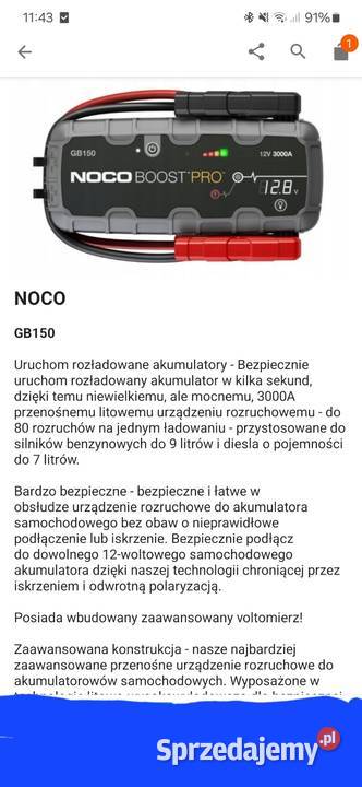 Urządzenie rozruchowe NOCO BOOST PRO GB 150 Lipno