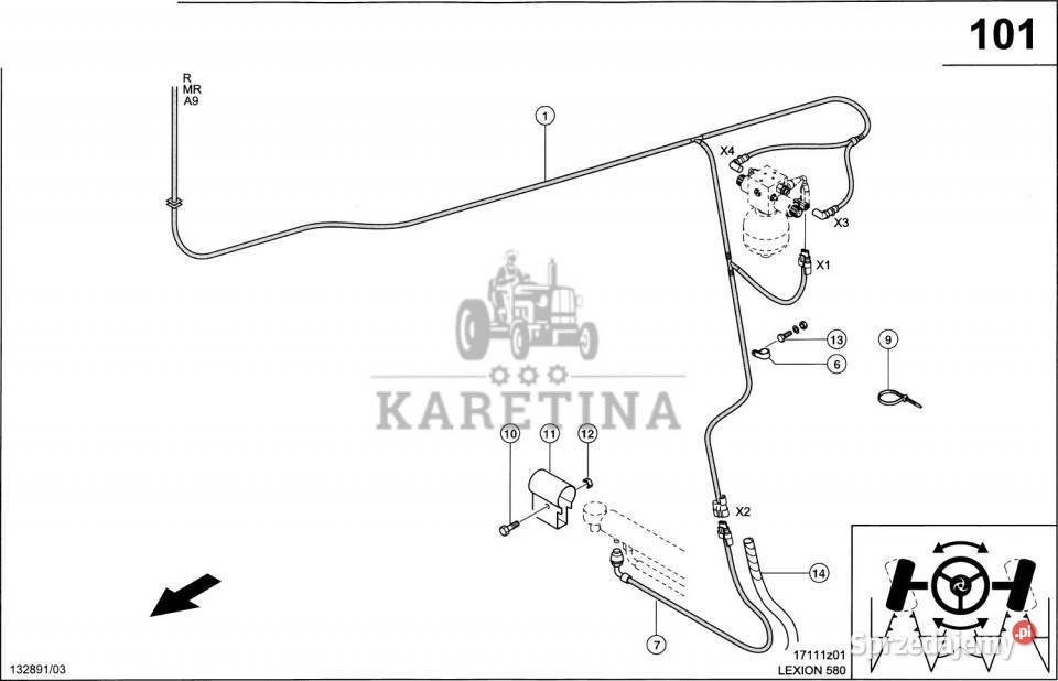 Claas Lexion 580 WIĄZKA KABLI 0000153060 wielkopolskie Jastrzębniki