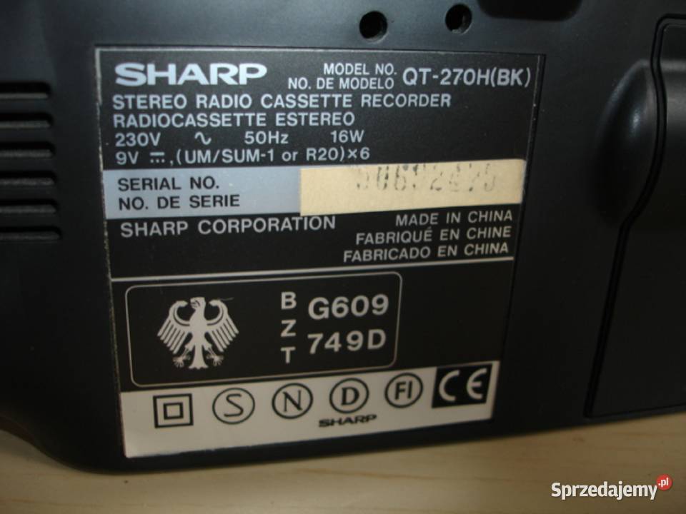 Radiomagnetofon SHARP QT270H