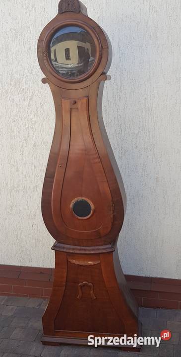 Zegar podłogowy biedermeier XIX wiek sygnowany Orneta