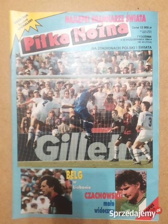 Tygodnik Piłka Nożna rocznik 1994 kompletny Łódź