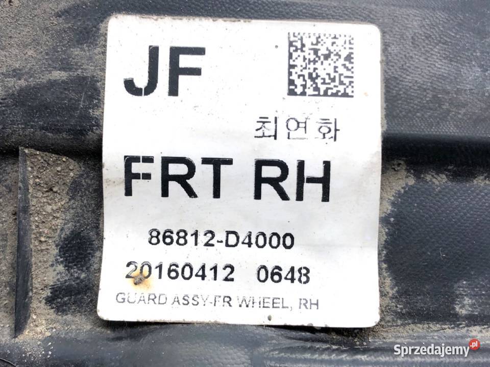 NADKOLE PRAWY PRZÓD KIA OPTIMA 86812D4000 osobowe