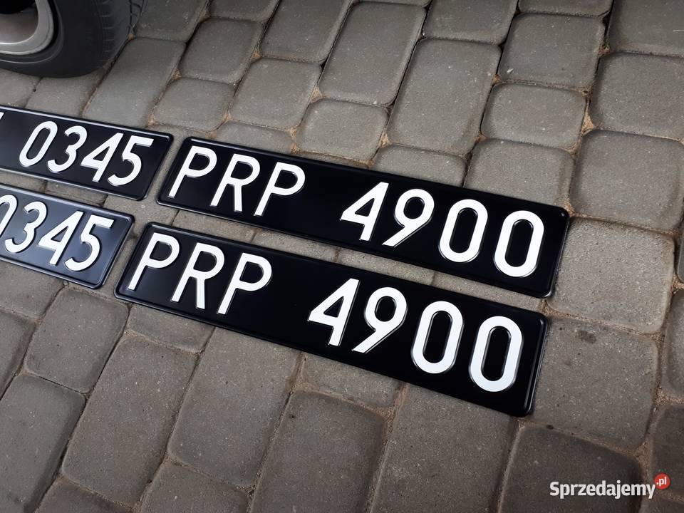 Czarne tablice rejestracyjne przemyskie podkarpackie Rymanów
