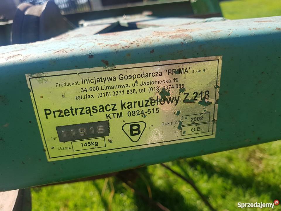 Przetrząsarka Karuzelowa Z 218 Maszyny zielonkowe Wohyń sprzedam