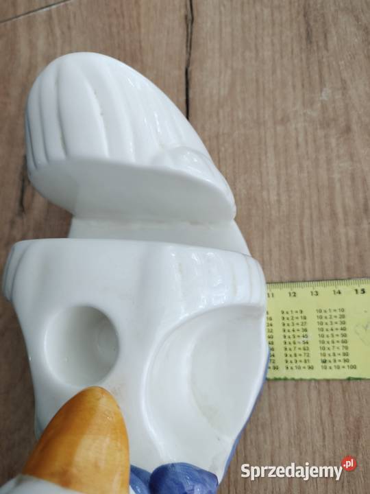 Porcelana szkliwiona kaczka serwetnik Choszczno