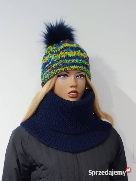 Otulacz ręcznie robiony na drutach wielkopolskie