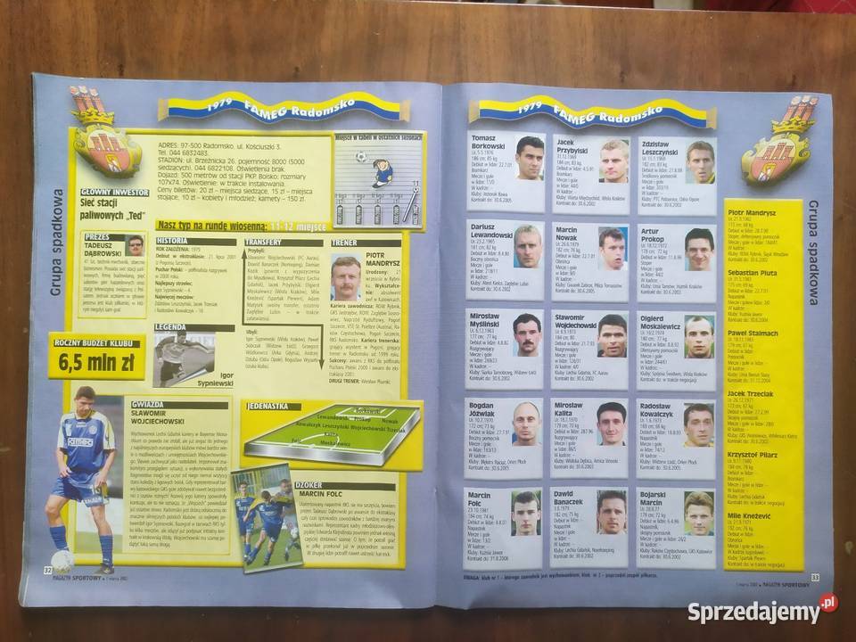 Skarb kibica I II liga polska wiosna 2002 Łódź