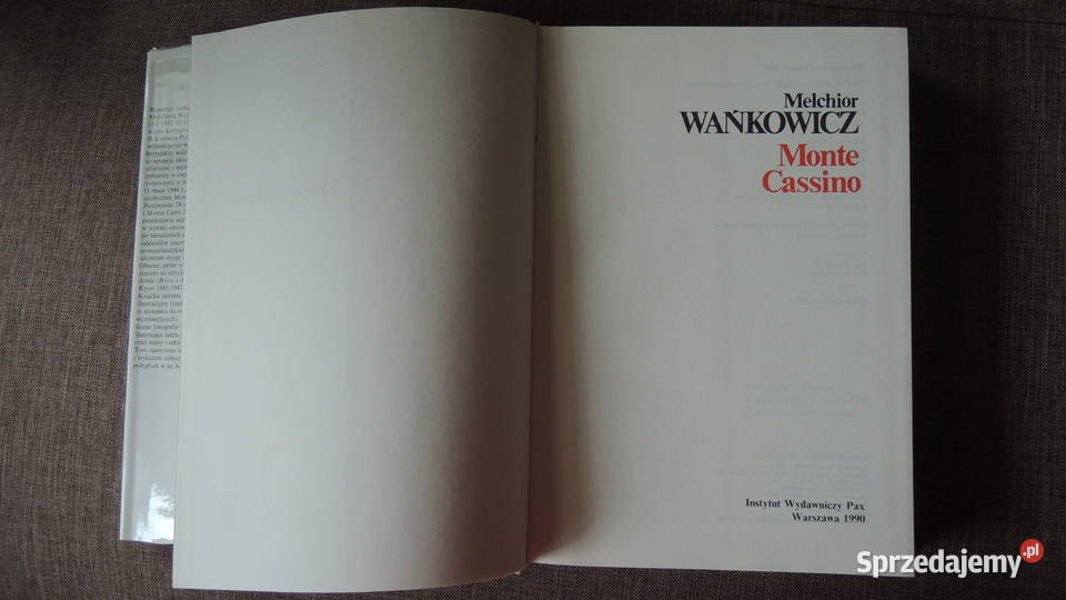 Książka Monte Cassino Melchior Wańkowicz podlaskie Białystok