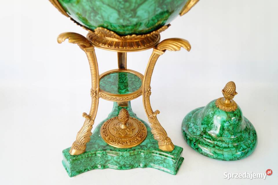 Ogromna waza wazon amfora porcelana brąz wielkopolskie Gizałki