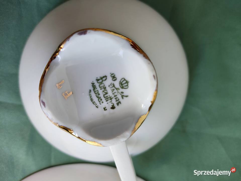 Filiżanka ze spodkiem porcelana Bareuther