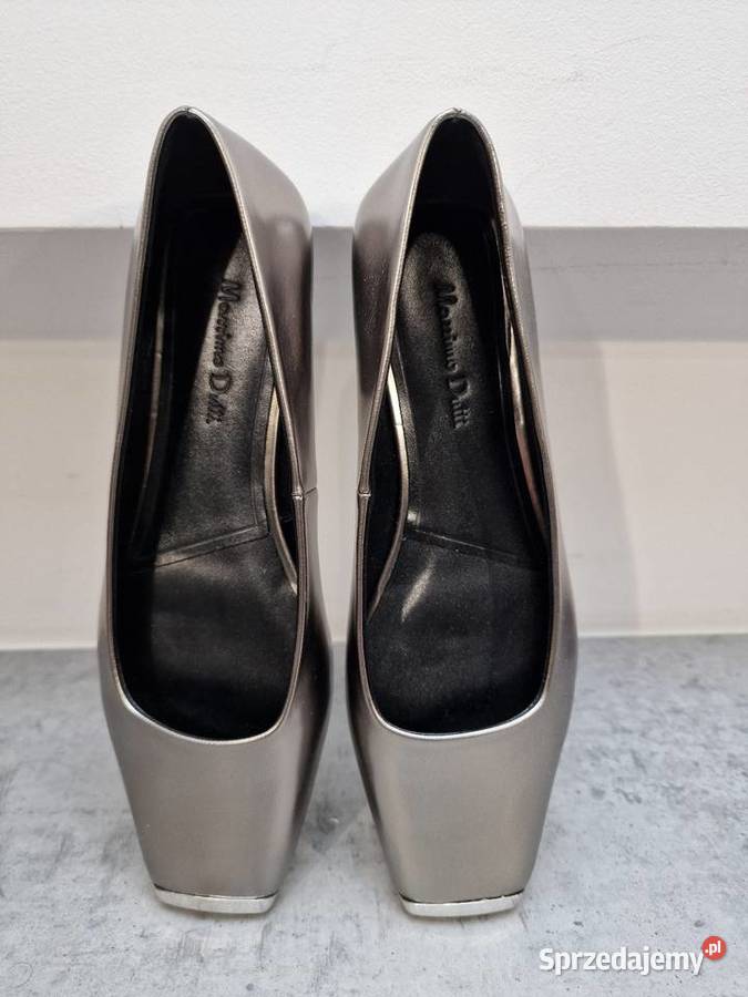 Massimo Dutti Baleriny Mokasyny grafit skóra 36 Żywiec