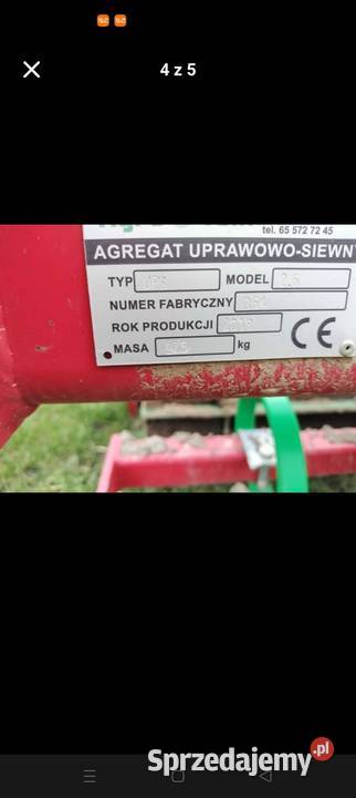 Agregat uprawosiewny 25m Agrotom kujawsko-pomorskie Sośno sprzedam